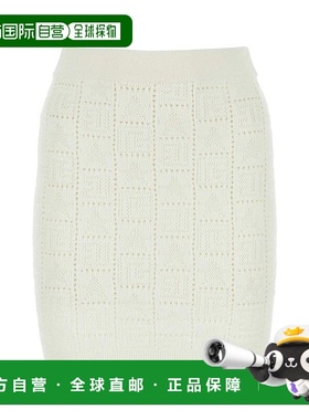 BALMAIN 女士半身裙 CF1LB004KF970FA-8 SS2024 白色短裙包臀裙