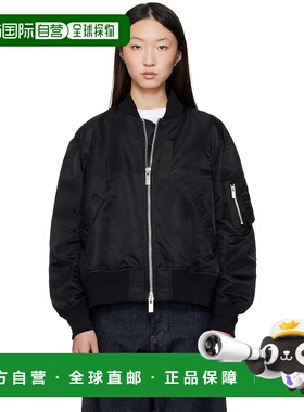 1h可退 潮奢 Sacai 女士 黑色 Nylon Twill 飞行员夹克 SCW201