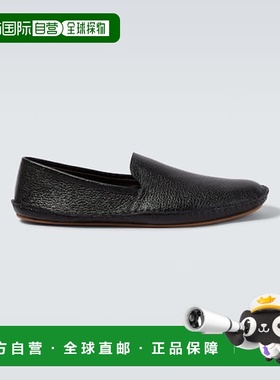 1h可退 潮奢 The Row 男士 Vasko 皮质便鞋 black黑色 舒适时尚