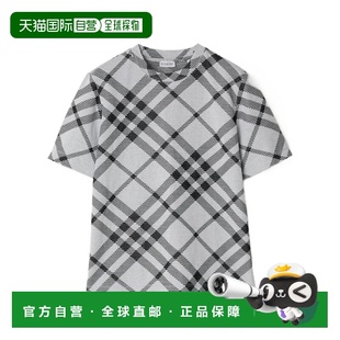 灰色 BURBERRY AW2024 80880611 弹力混纺T恤 女士衬衫