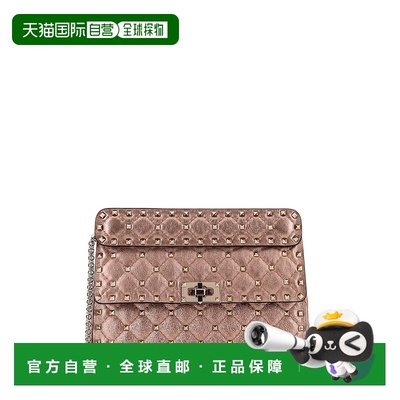 VALENTINO 女士斜挎包 WB0122IEWGF9 AW2025 棕色 铆钉尖头斜挎包