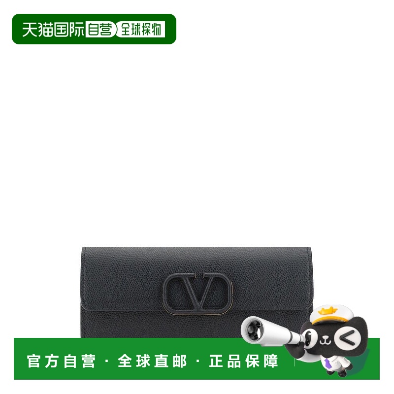 1h可退 潮奢 Valentino 华伦天奴 女士 VLogo 標誌性折疊頂部錢包