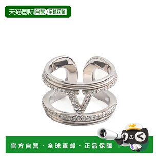 VALENTINO 女士戒指 WJ0Y58QEUDFH CO 银色 属与施华洛世奇®椭圆