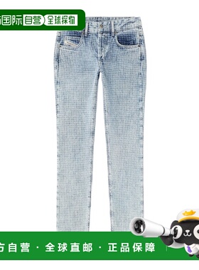 DIESEL 女士牛仔裤 A216870ADCH01 SS2026 灰色直筒裤