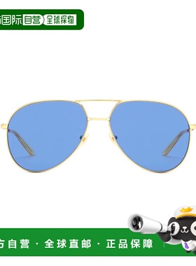 GUCCI 女士眼镜 520116I03308041 SS2023 蓝色 Gold metal sungla