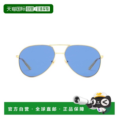 GUCCI 女士眼镜 520116I03308041 SS2023 蓝色 Gold metal sungla
