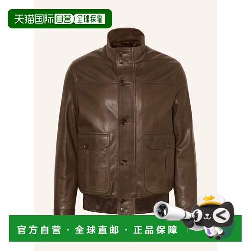 BRIONI 男士夹克 100324406916000 CO 深棕色 Leath支付后1h可退