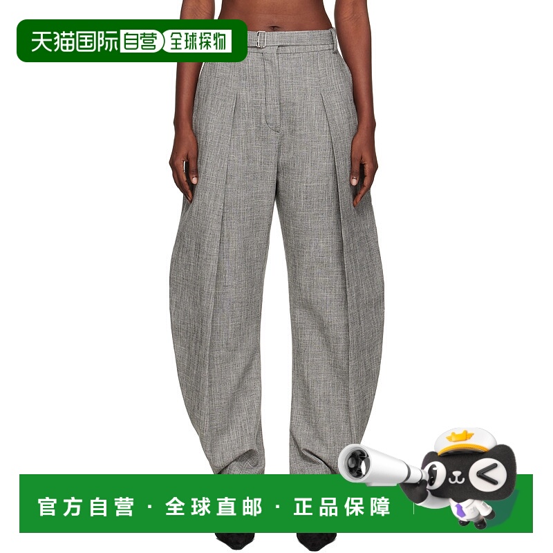 1h可退 潮奢 Lanvin 朗雯 女士 灰色 Barrel 长裤 RWTR01235293E2