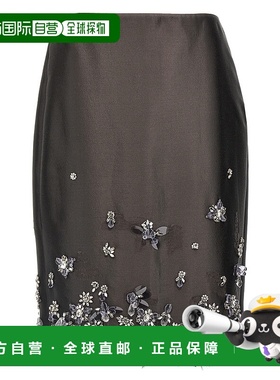 PRADA 女士半身裙 P181YRSOOO16L8F0031 SS2025 灰色A字裙