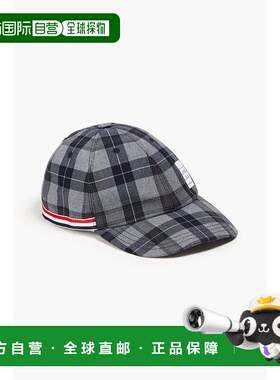 潮奢 Thom Browne 汤姆 布朗 男士 格纹棒球帽子 MHC328AF0010