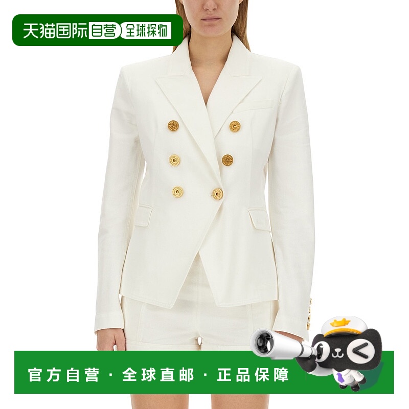 1h可退 BALMAIN 女士外套 CF1SG170 CO 白色