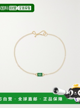 潮奢 Melissa Joy Manning 女士 14K 回收黄金祖母绿手链 B946GEM