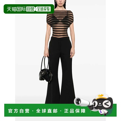 GIVENCHY 女士休闲裤 BW515W15YR001 SS2025 黑色 Flared trouser