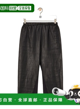 LOEWE 女士短裤 S540Y20L361100 SS2022黑色阔腿裤 休闲裤