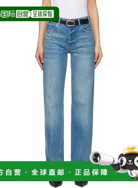 1h可退 潮奢 ANINE BING 女士 蓝色 Roy 牛仔裤 A061113477直筒裤
