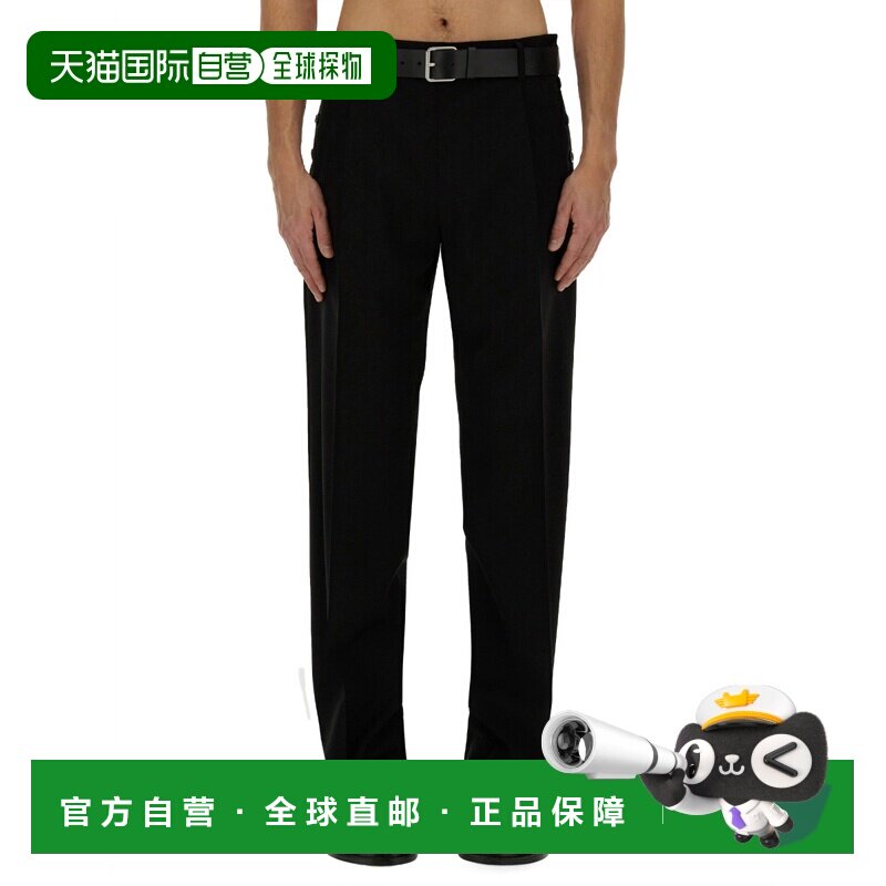 MOSCHINO 男士休闲裤 030202170555 SS2025 黑色 WOOL PANTS图片