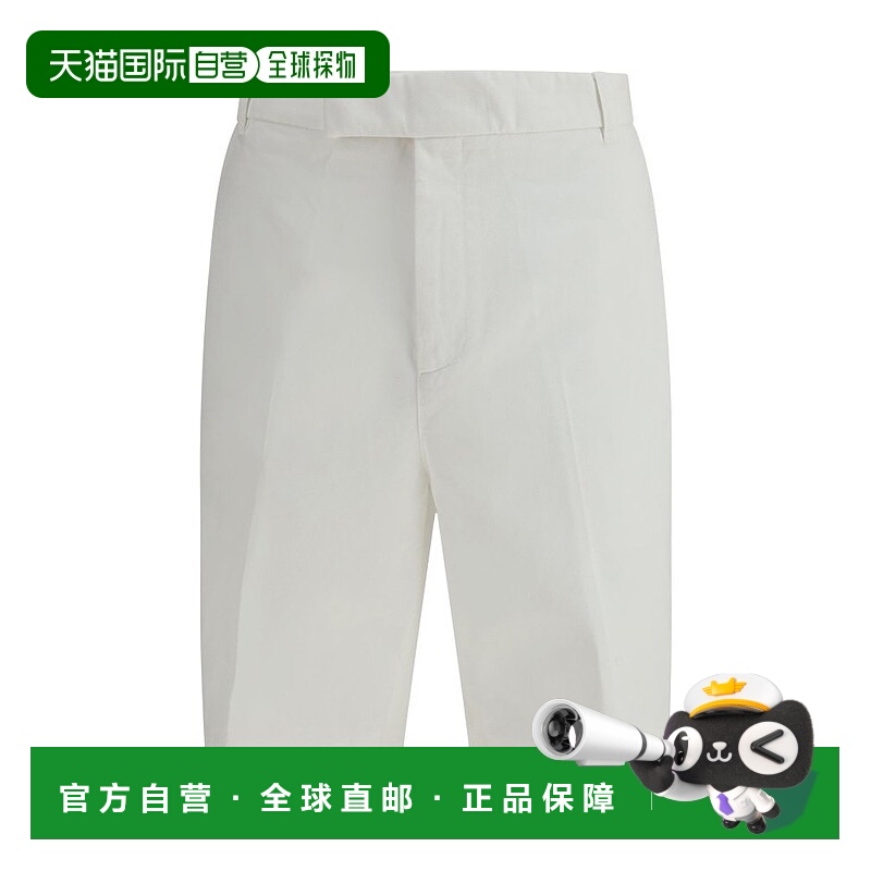 1h可退 潮奢 Thom Browne 汤姆 布朗 男士 紐扣斜紋棉布短褲 MTU3