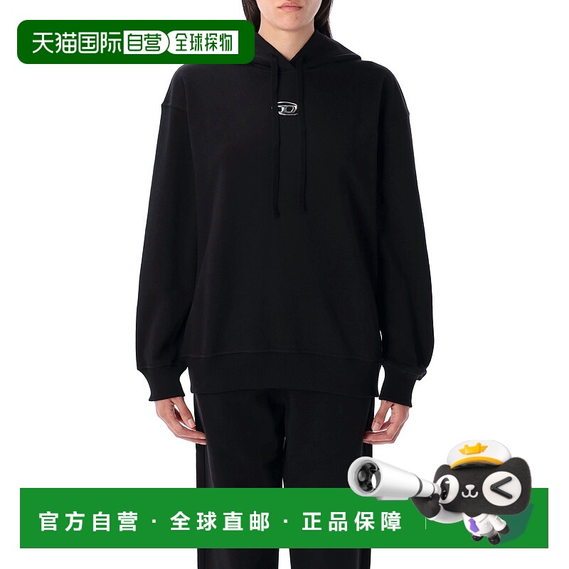 1h可退 潮奢 Diesel 迪赛 女士 椭圆形 D 标志的连帽衫 A194480BM