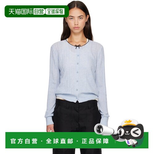 Acne Studios 艾克妮 女士 蓝色 Bow Silk 开衫 A60711