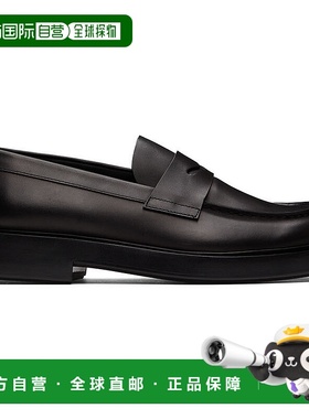 1h可退 潮奢 armani 阿玛尼 男士 黑色乐福鞋 X2A390XF222一脚蹬