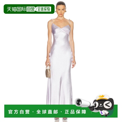 1h可退 潮奢 Self-Portrait 女士 缎面花朵长款连衣裙 SS25252XL