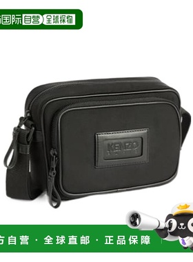 KENZO 男士单肩包 FF65SA318B1599 AW2025 黑色 拉链单肩包