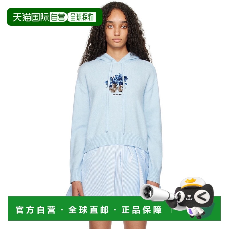 1h可退 潮奢 SHUSHU TONG 女士 蓝色 Knitwear 连帽衫 MWDDTO29MA