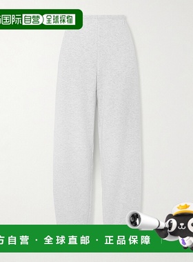 1h可退 潮奢 SKIMS 女士 棉混纺抓绒浅混灰色长运动裤 BOJOG52072