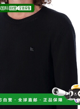 VALENTINO 男士针织衫 1V0KC23J8Y70NO AW2022 黑色羊绒毛衣