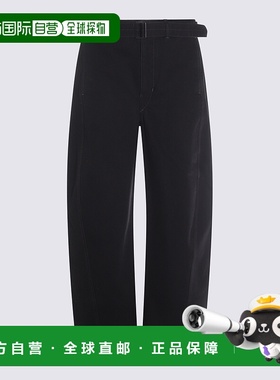 LEMAIRE 女士休闲裤 PA326LD1031BK999 SS2025 黑色牛仔裤直筒裤