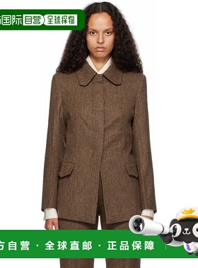 1h可退 潮奢 Remain 女士 棕色 Fitted Herringbone 西装外套 501