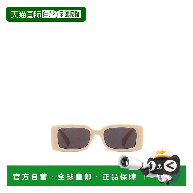 1h可退 GUCCI 女士太阳镜 GG1325S013 AW2024 金色 矩形框太阳镜