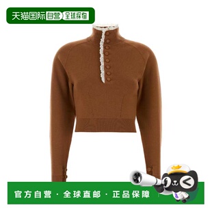 CHLOÉ 女士T恤 CH26AMP01600246 AW2026 驼色 高领羊毛毛衣
