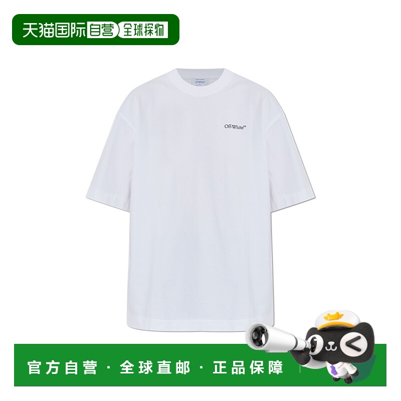 1h可退 潮奢 Off-white 女士 SKATE S/S UNI - BLA 半箭号白色T恤