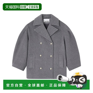女士外套 长袖 W0930205 灰色 大衣 AW2025 GANNI