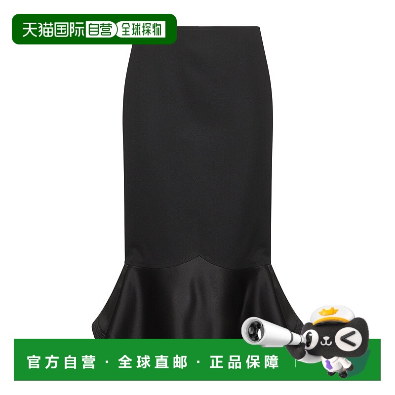 1h可退 FENDI 女士半身裙 FQ7687AJYFF0GME AW2025 黑色 Wool ski