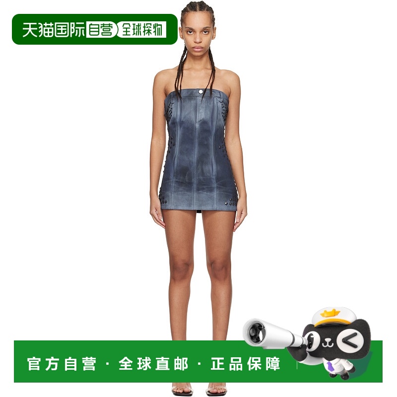 1h可退 潮奢 Mowalola 女士 黑色 MISS SIXTY 联名牛仔连衣裙 6L4