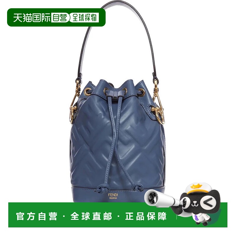 1h可退 FENDI 女士手提包 8BS093ANWT199 AW2025 蓝色 Fendi Ff-M