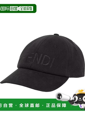 FENDI 男士帽子 FXQ969AU3QF0QA1NERO SS2025 黑色鸭舌帽