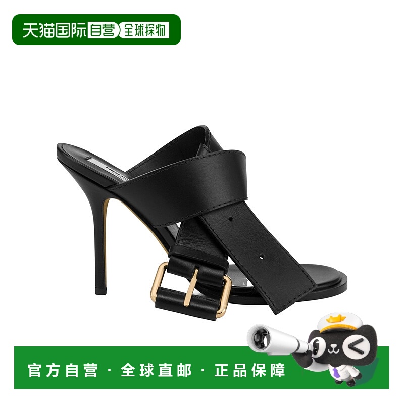 1h可退 MOSCHINO 女士高跟鞋 MA2805AC1MMF5000 SS2025 黑色凉鞋