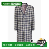 潮奢 格子格纹单开衩大衣 Thom 汤姆 1h可退 男士 Browne 布朗