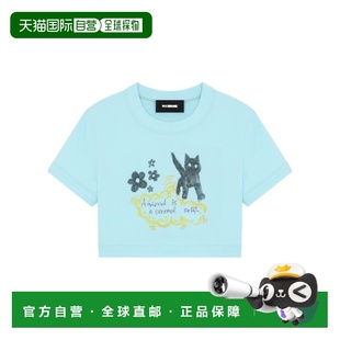 蓝色 WE11DONE SS2024 WDTT124735WSK 图案印花T恤 女士衬衫