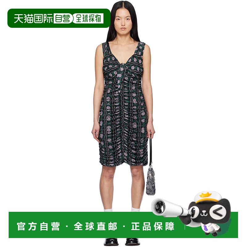 1h可退 潮奢 Anna Sui 安娜苏 女士 黑色 Rosetti Mesh Ruched Ti