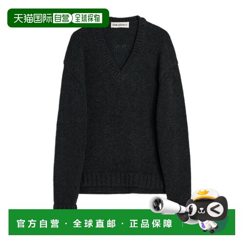 OUR LEGACY 男士针织衫 M4253FC AW2025 黑色 V领毛衣