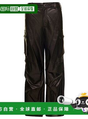 1h可退 潮奢 salvatore santoro 女士 棕色软羊皮工装裤 45051DGL