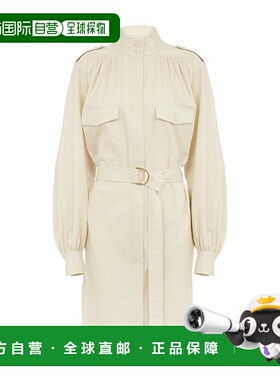 CHLOÉ 女士连衣裙 CH24ARO4204020M AW2024 白色 轻质棉府绸衬衫