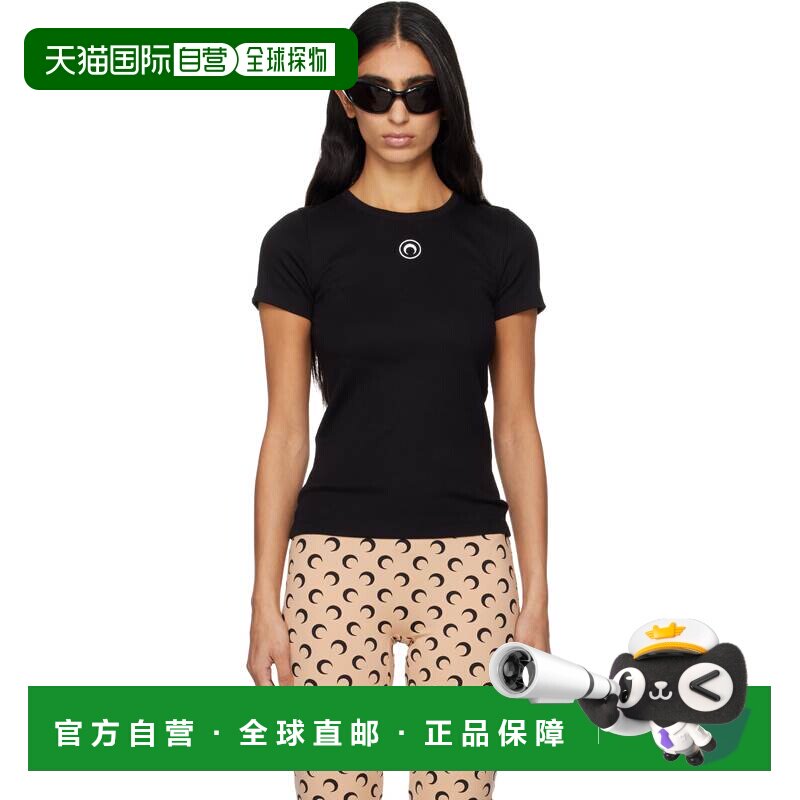 Marine Serre 女士 圆领短袖T恤 WTT012ACJER0008 - 实物图