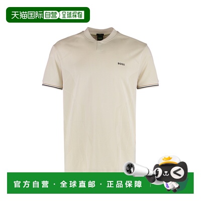 BOSS 男士T恤 50537764284 AW2025 浅棕色 Technical fabric T-sh
