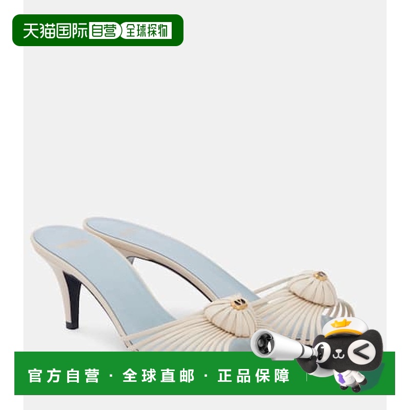 1h可退 潮奢 Valentino 华伦天奴 女士 Royal VLogo 65 皮质凉拖