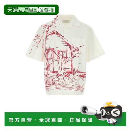 PRADA 男士衬衫 UCS414SUMO184FF0011 SS2026 白色
